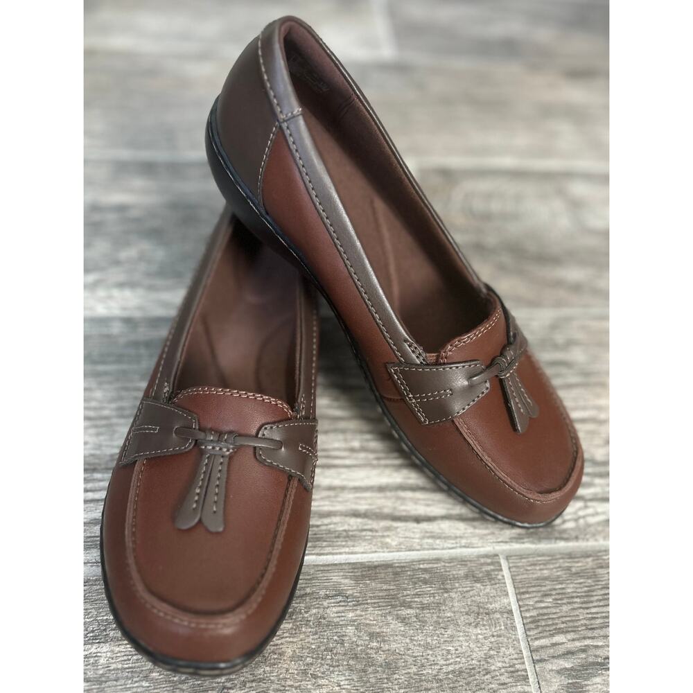 Women Clark’s Ashland Bubble Flat, Brown, Size 8.5